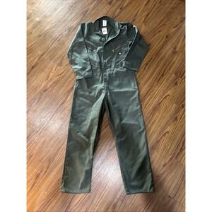 NWT Dickies Men's Large Regular Deluxe Blended Long Sleeve Coveralls Olive Green